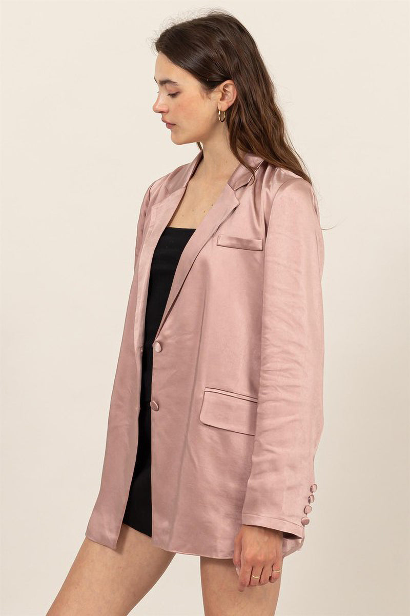 Oversized Satin Blazer