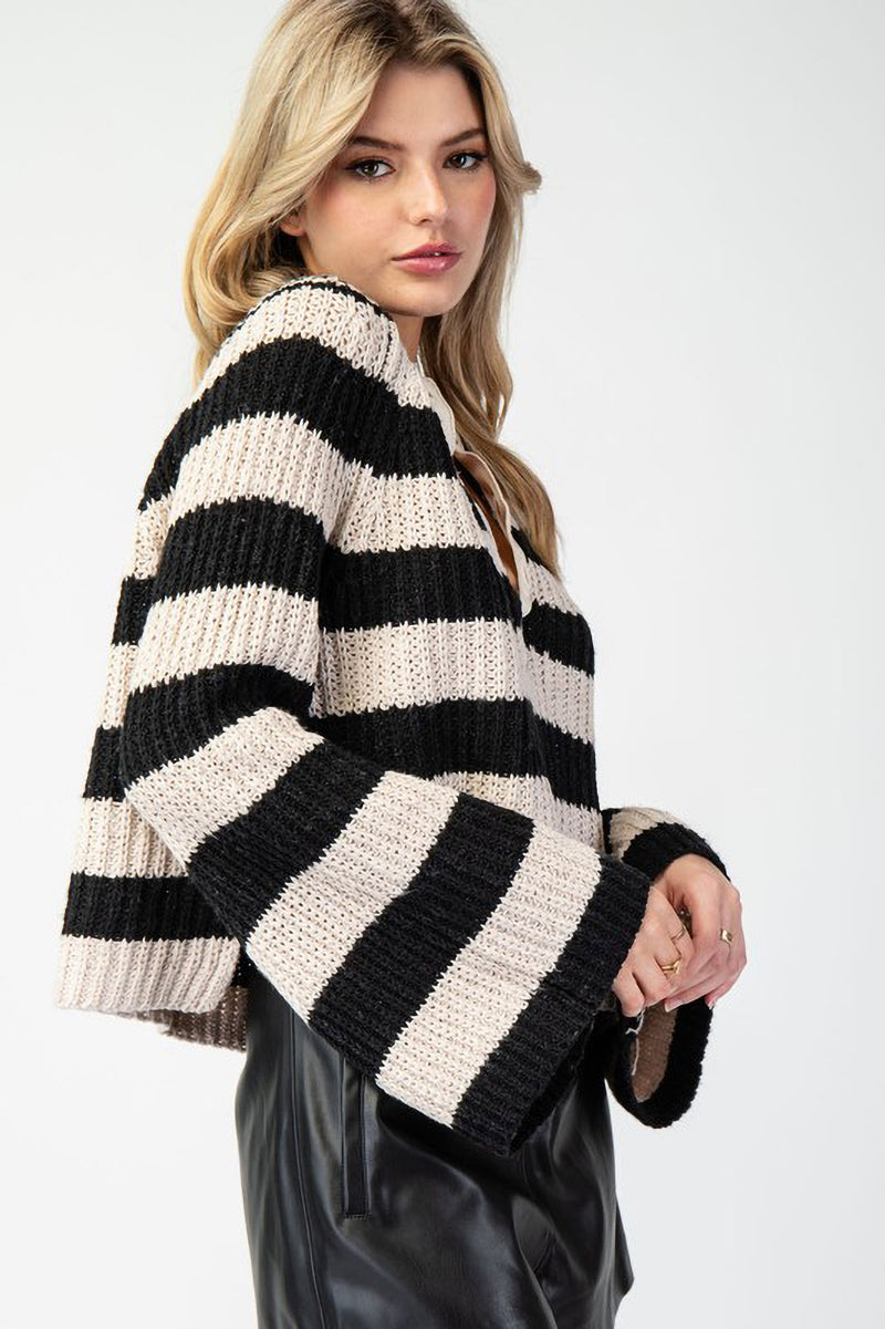 Knit Bell Sleeve Sweater